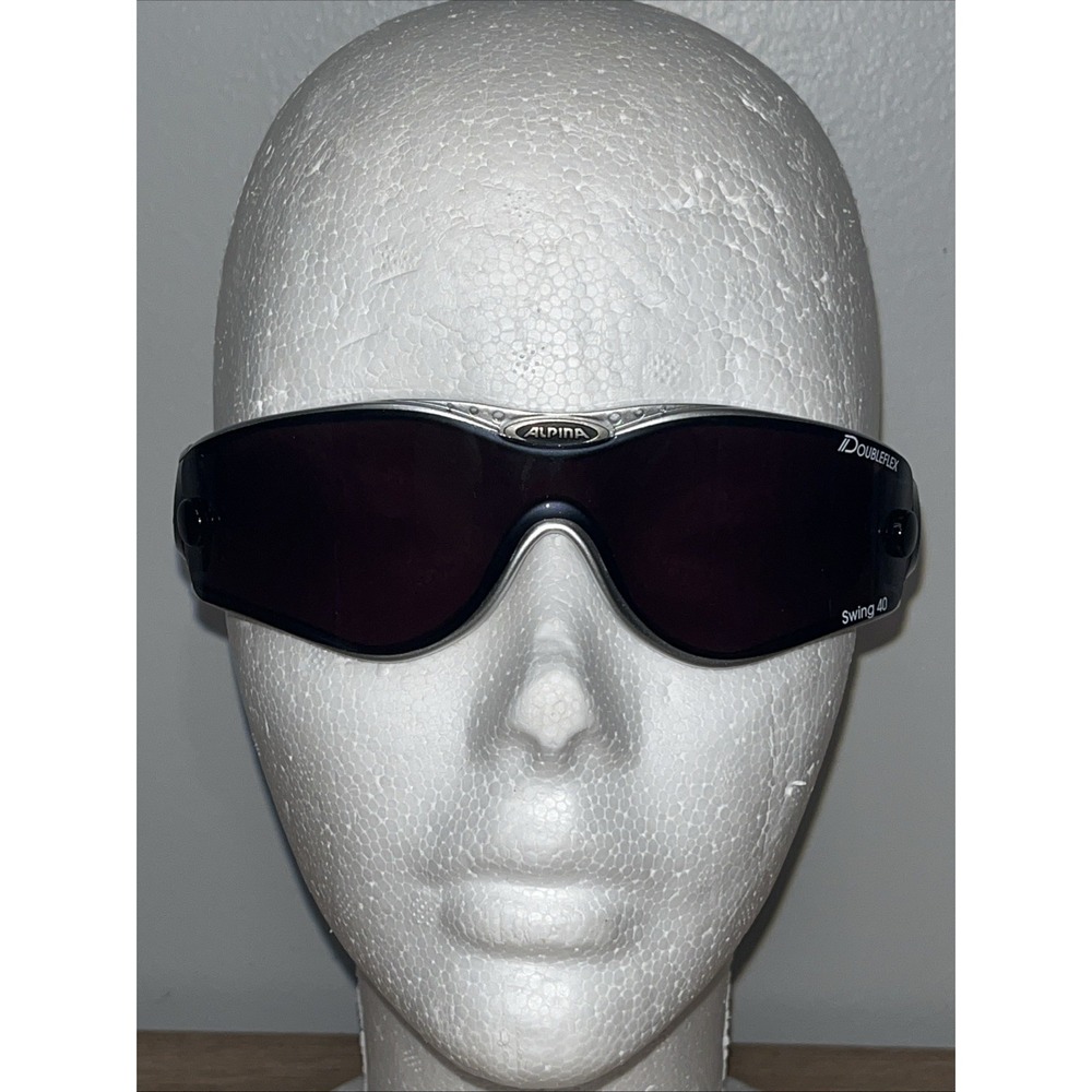 Alpina 7591 Black Doubleflex Swing 40 Sunglasses Covered Eyeglasses Germany